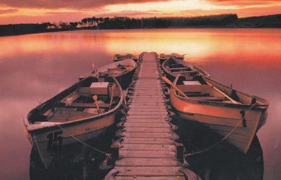 Knaresborough Sunrise At Lockwood Beck Sailing Boat River Large Postcard