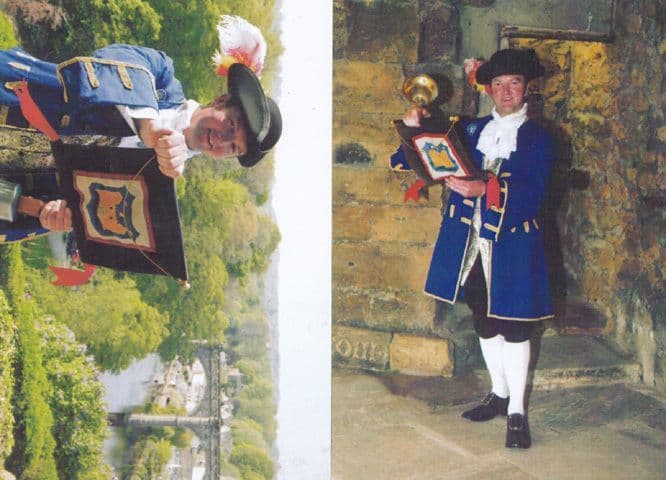 Knaresborough Town Crier Simon Shaw 2x Yorkshire Regalia Costume Rare Postcard s