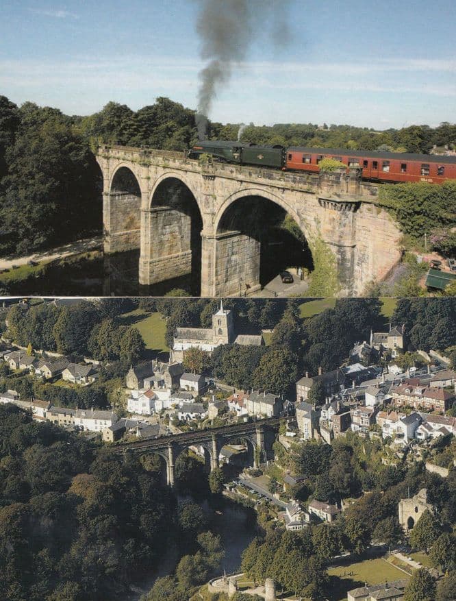 Knaresborough Viaduct 2x Giant Postcard s