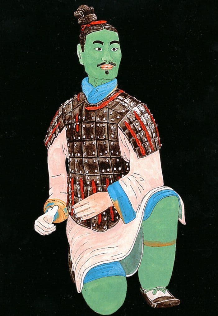 Kneeling Actor Reconstruction Model Painting British Museum Postcard