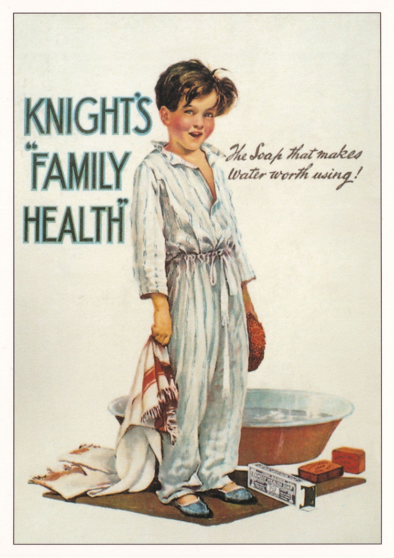 Knights Soap Family Health Advertising Postcard
