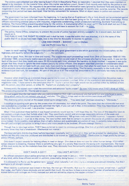 Knightsbridge London Violence Crime Police ÔøΩ250 Award Letter