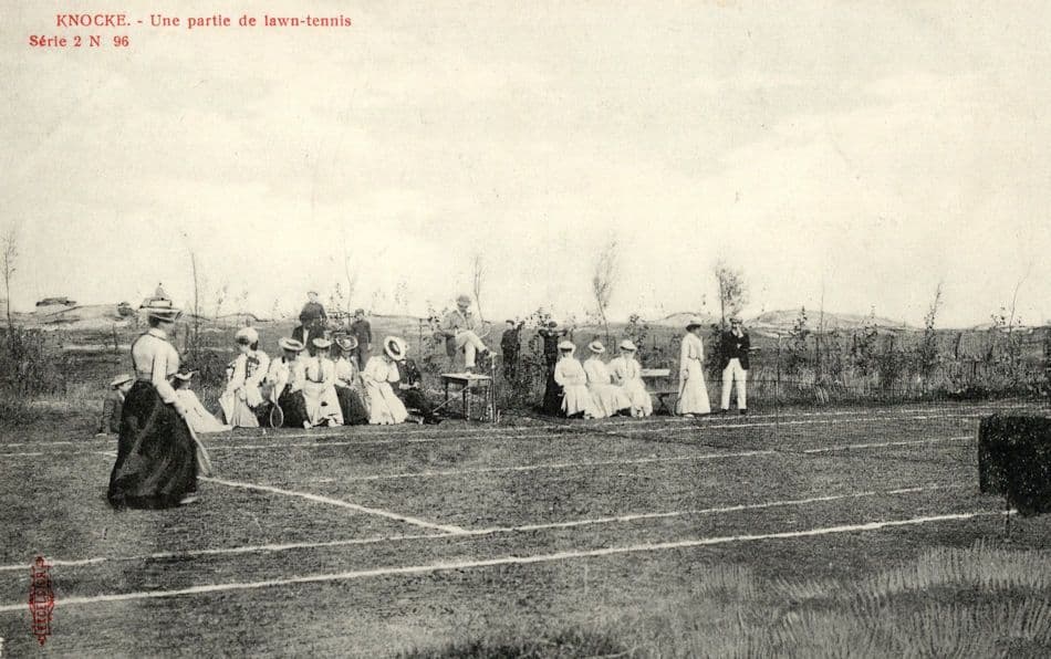 Knocke Lawn Tennis Club Court Belgium Antique Rare Postcard