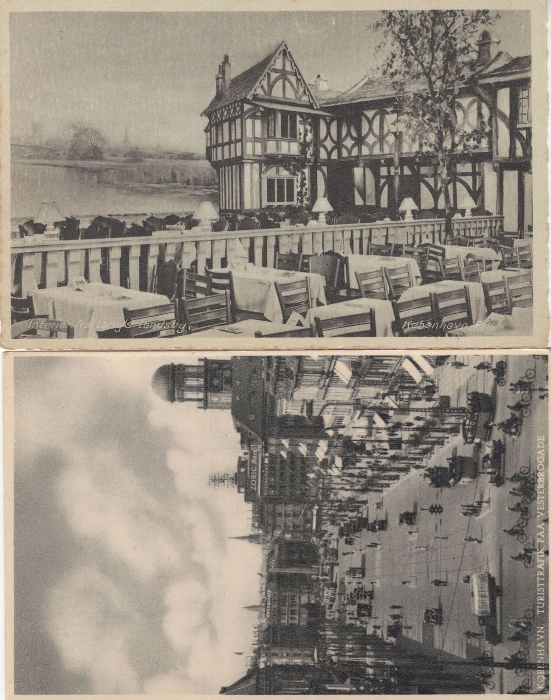 Kobenhavn Denmark Lorrys Landsby 2x Old Postcard