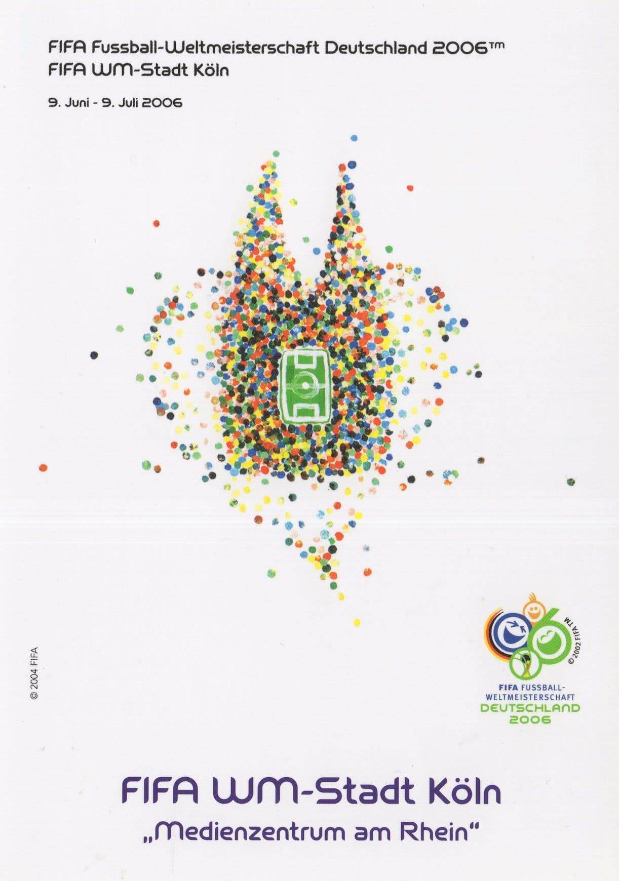 Koln German Football Stadium 2006 World Cup Fussball Postcard