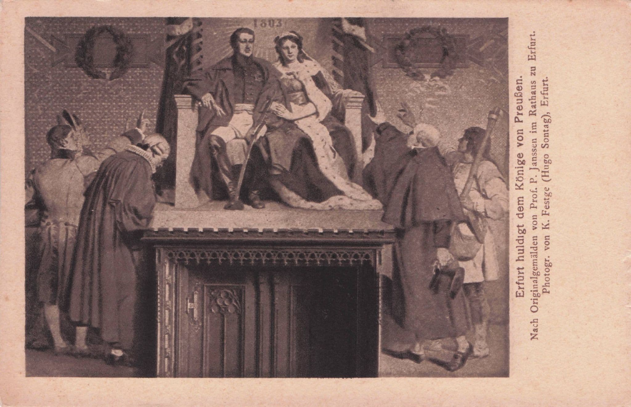 Konege Von Preuben King Of Prussia German Antique Painting Postcard