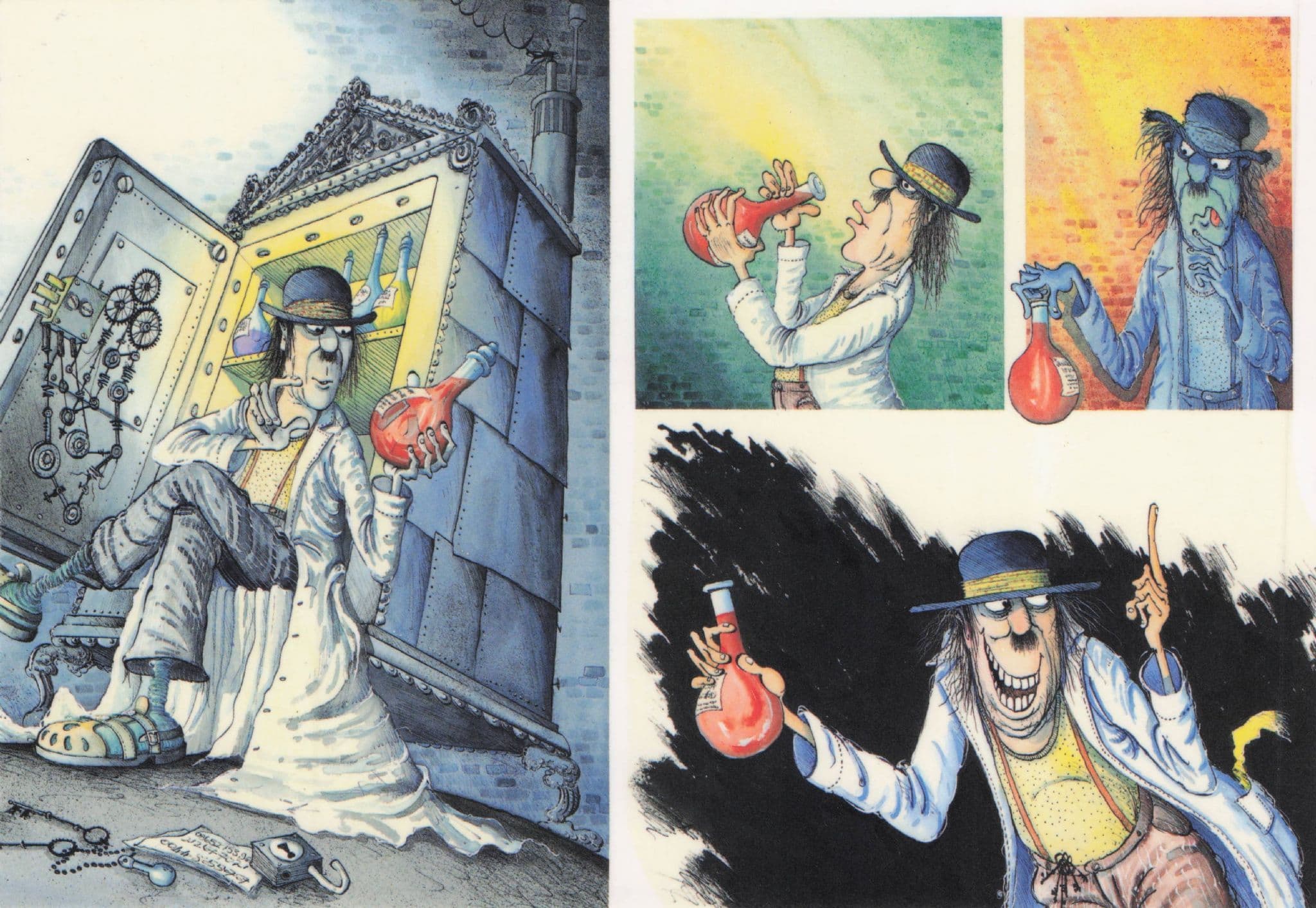 Korky Paul Art Illustrator Hand Signed Postcard Autograph