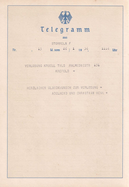 Krefeld 1936 German Mountain Painting Old Post Office Telegram