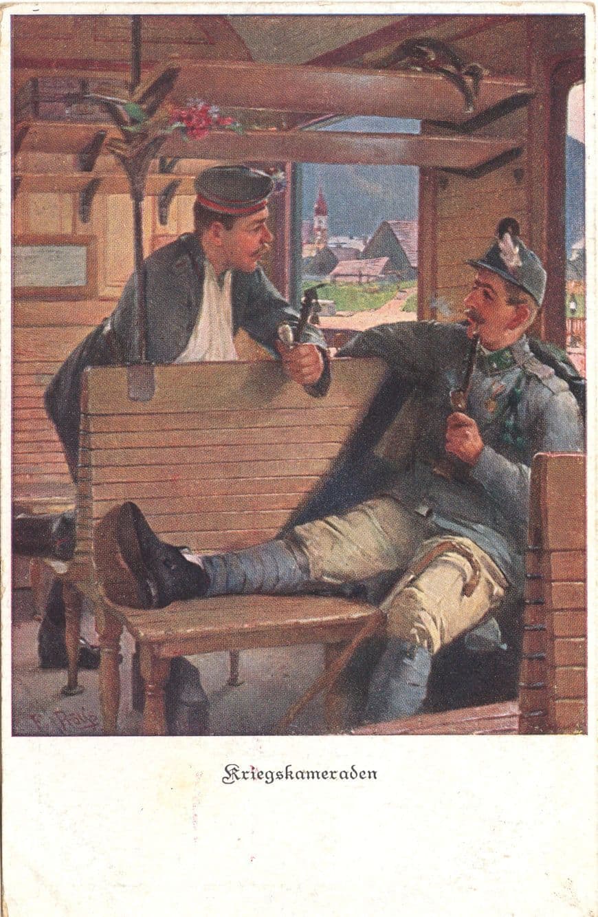 Kriegskamaraden Injury Hospital Red Cross WW1 Sent By Soldier Postcard