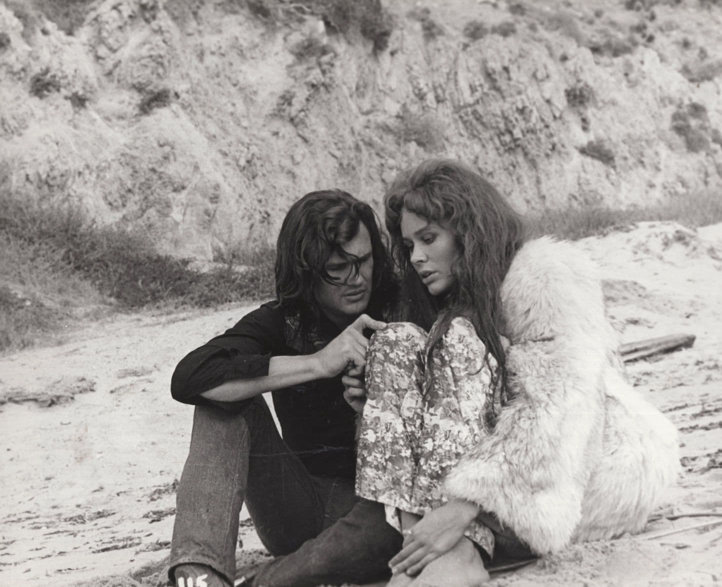 Kris Kristofferson Karen Strange & Black Film Monochrome Rare Photo