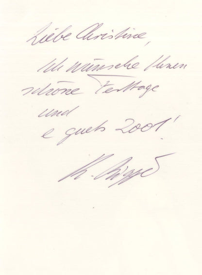 Kurt Bigger Swiss Switzerland Film Actor Hand Signed Photo