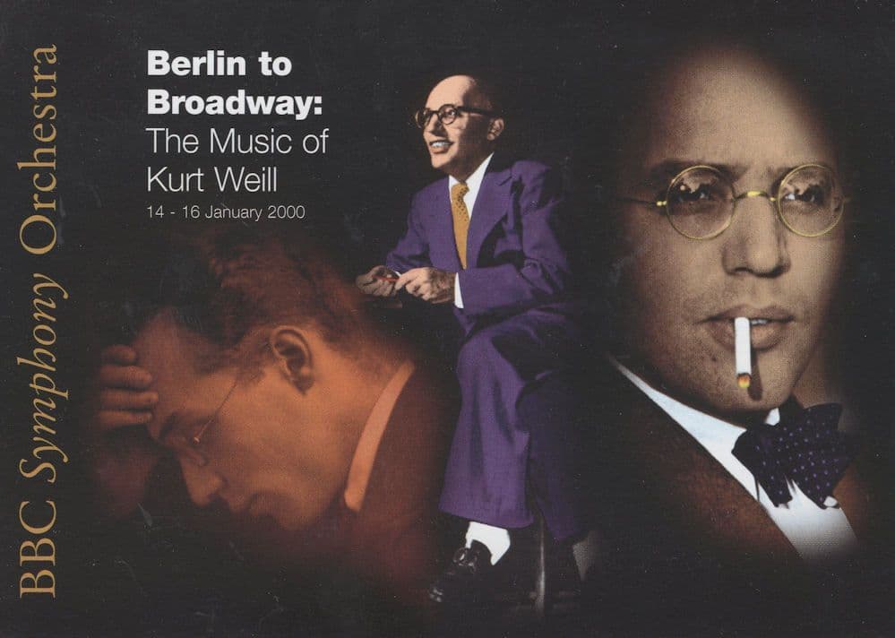 Kurt Weill BBC Symphony Orchestra Advertising Postcard
