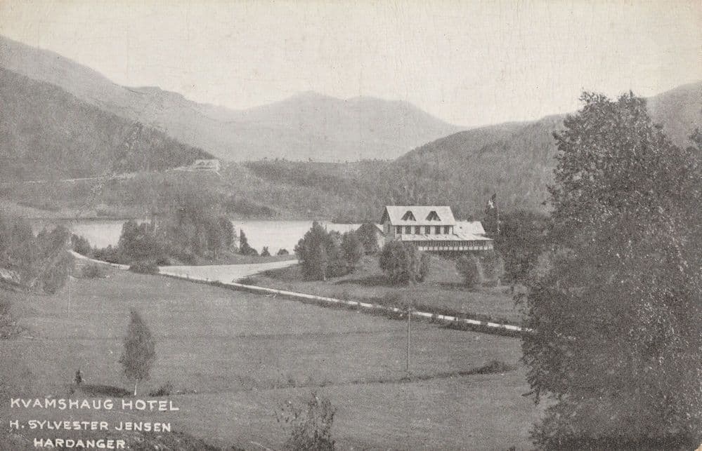 Kvamshaug Hotel West Norway Sylvester Jensen Hardanger Postcard