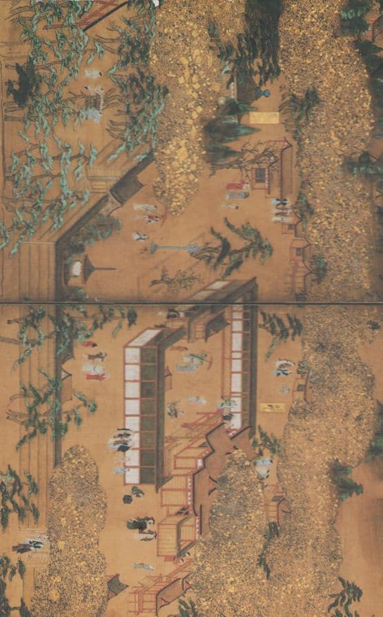 Kyoto Momoyama Period Scenes In History Japanese Art Painting Postcard