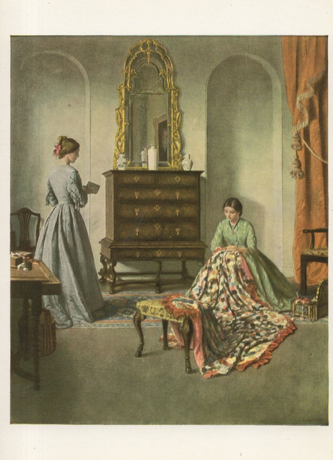 L Campbell Taylor The Patchwork Quilt Painting Postcard