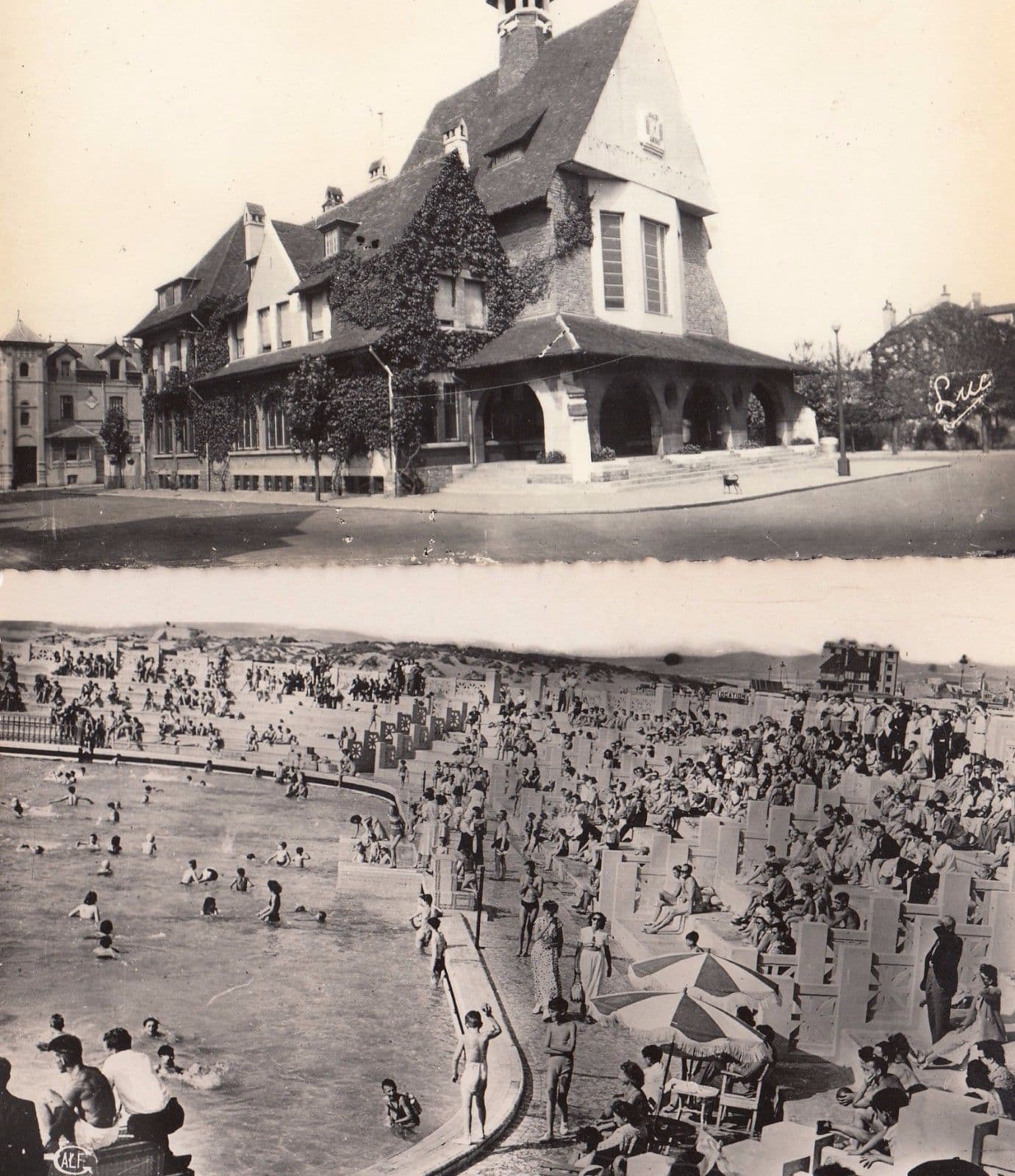 La Cote D'Opale Beach France 2x Vintage French Real Photo Postcard s