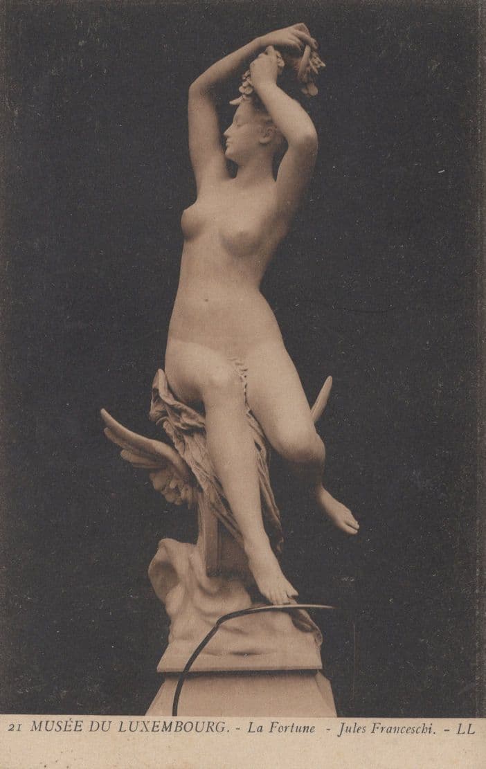 La Fortune Jules Franceschi French Statue Old Postcard
