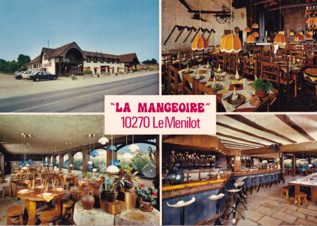 La Mangeoire Le Menilot Hotel French Map Postcard