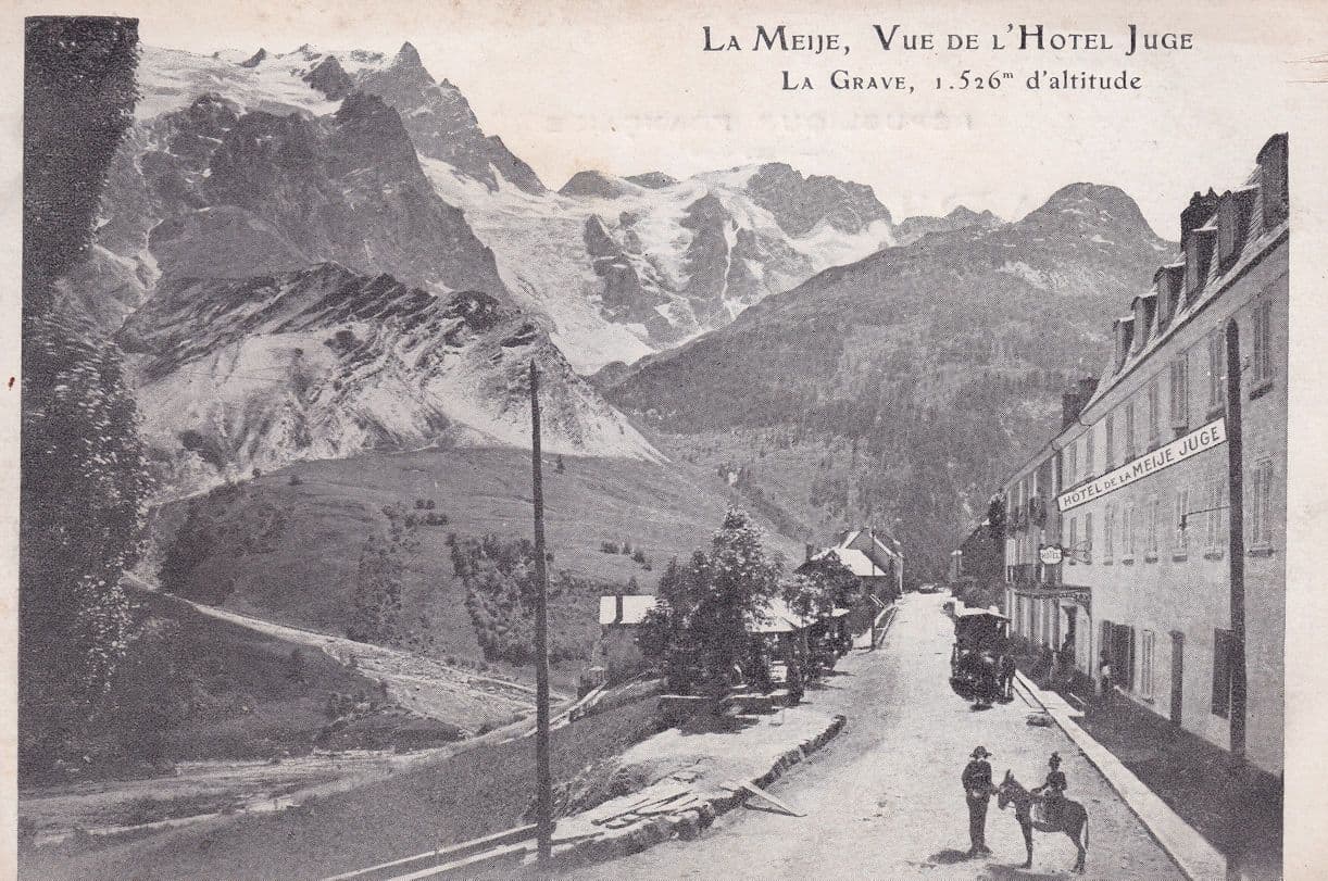 La Meije Hotel Juge Judge Antique La Grave Old French Postcard