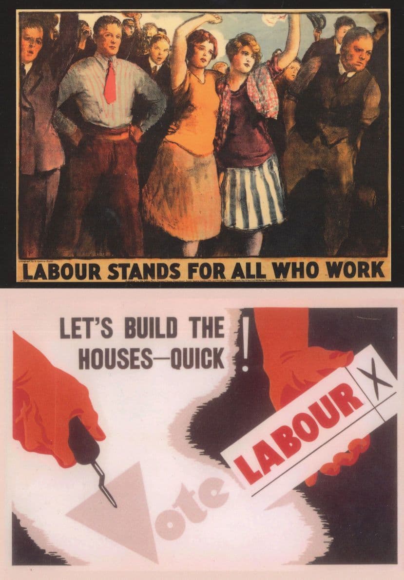 Labour House Builders For Workers Party 2x Advertising Postcard s