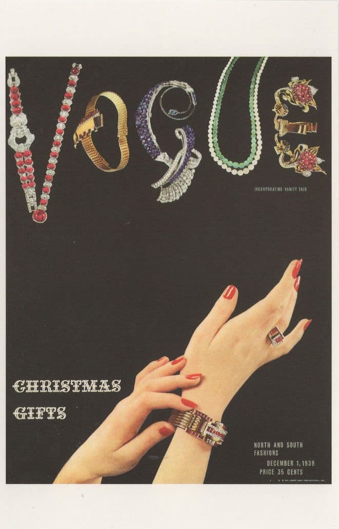 Ladies Gold Watch 1939 WW2 War Vogue Magazine Postcard