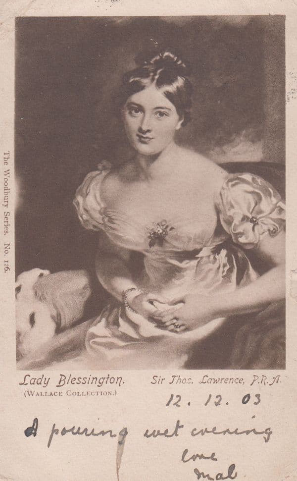 Lady Blessington Author Writer Wallace Collection Painting Postcard