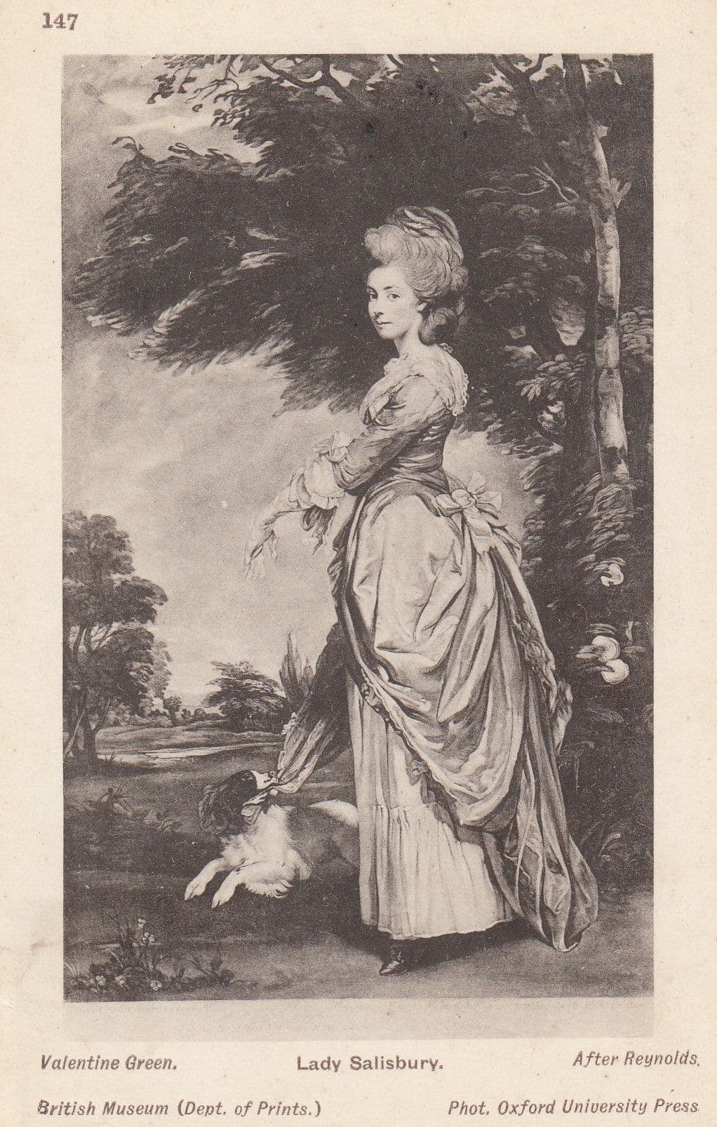 Lady Salisbury Antique Painting Postcard
