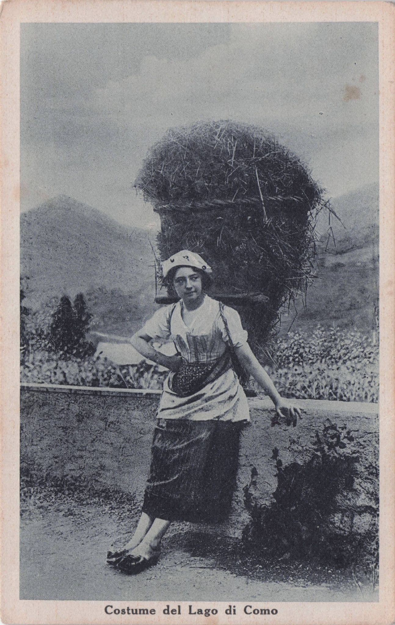 Lago Di Como Costumes Italian Fashion Old Rare Postcard