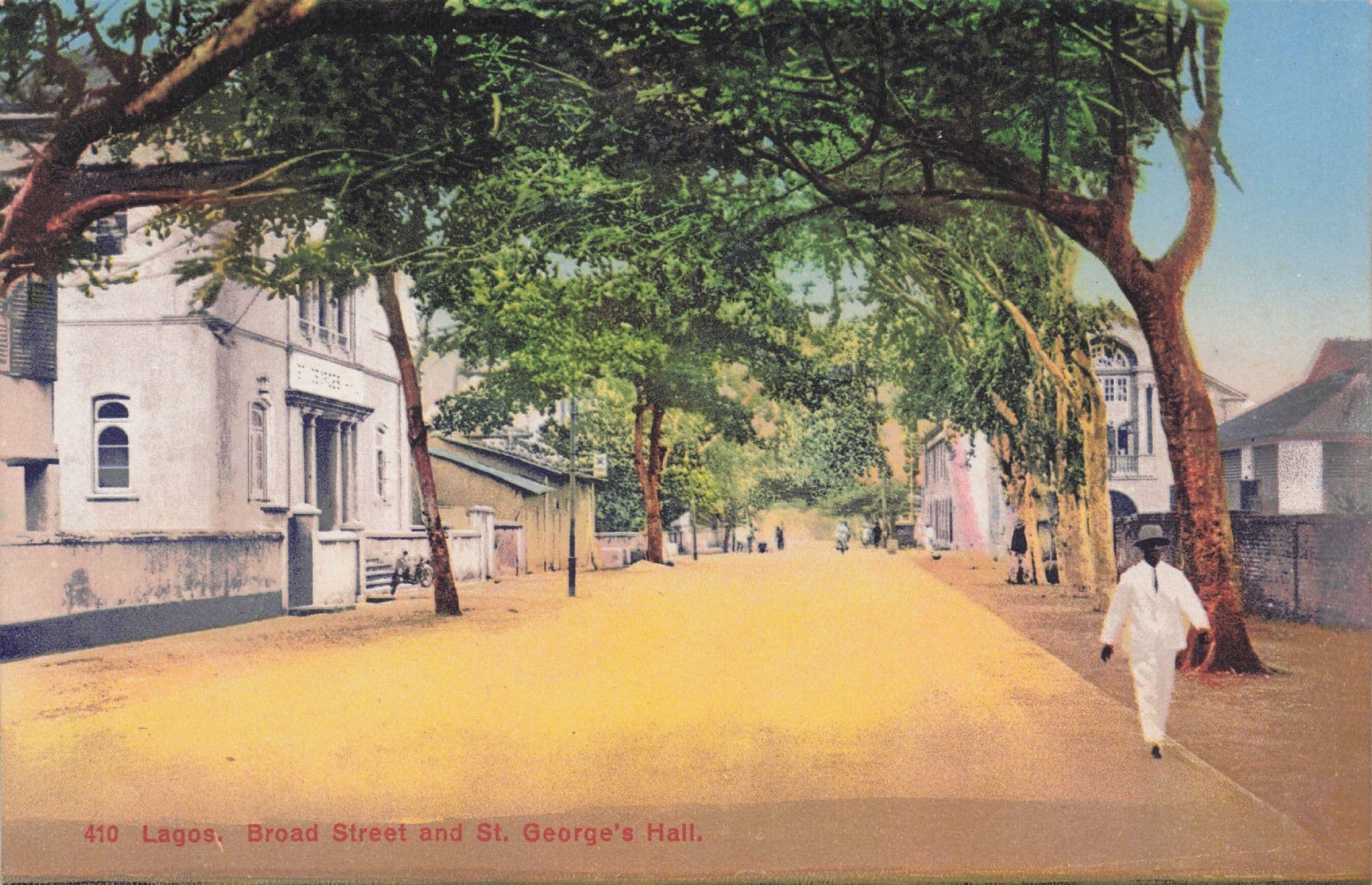 Lagos Broad Street Nigeria Africa EX Antique Postcard
