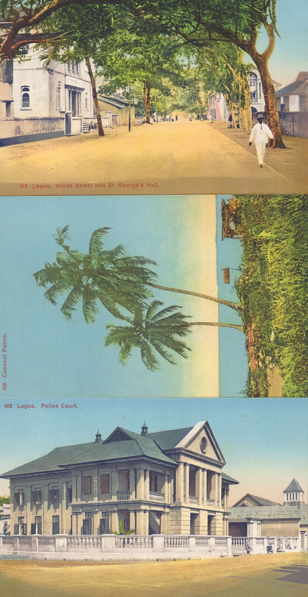 Lagos Broad Street Police Court Africa 3x Old Rare Postcard s