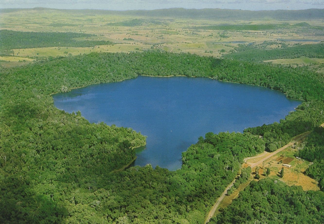 Lake Barrine Atherton Australia Spectacular Aerial 1970s Postcard