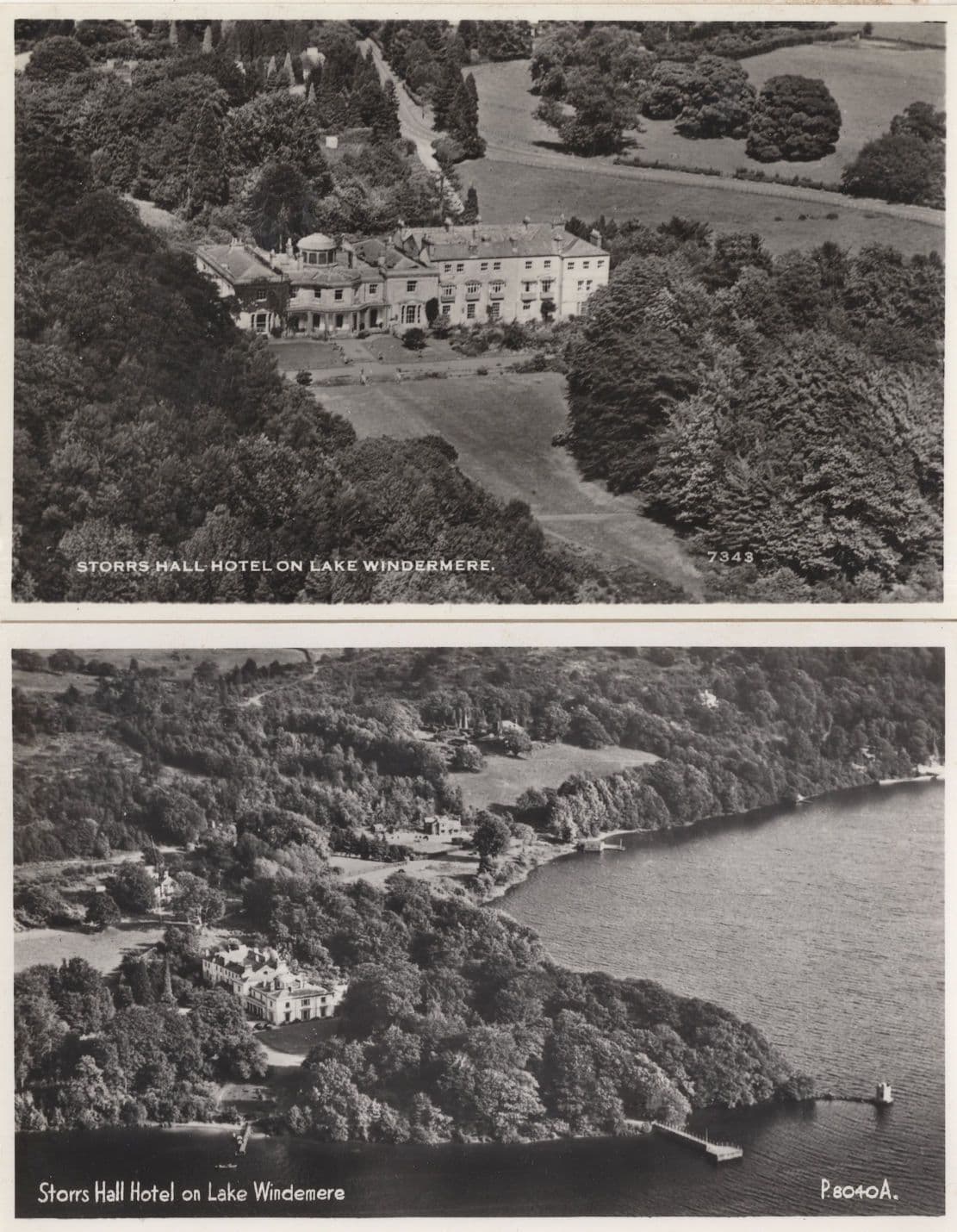 Lake Windermere Starrs Hall Hotel Cumbria 2x Real Photo Postcard s