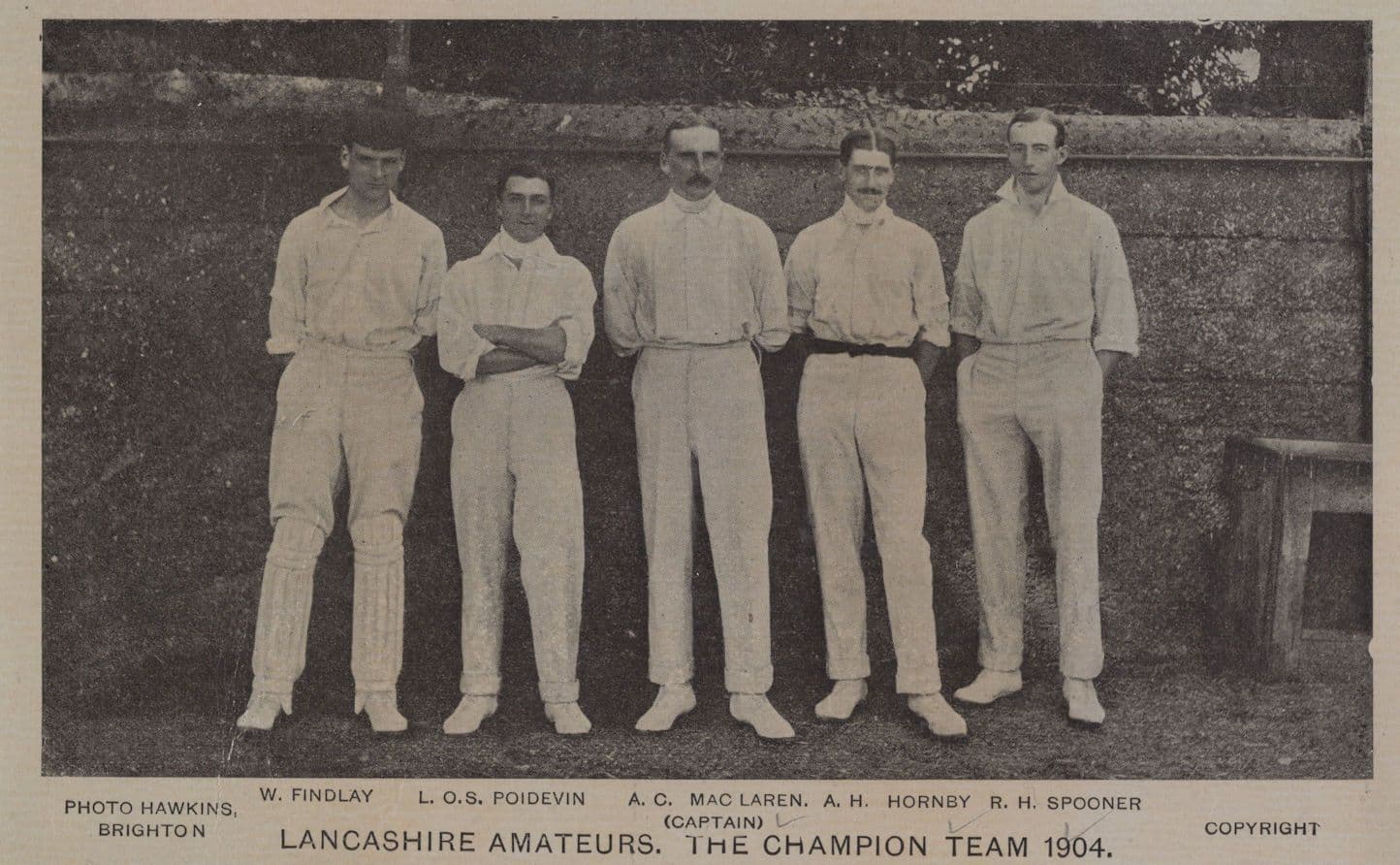 Lancashire Amateur Cricket Team Antique 1904 Postcard
