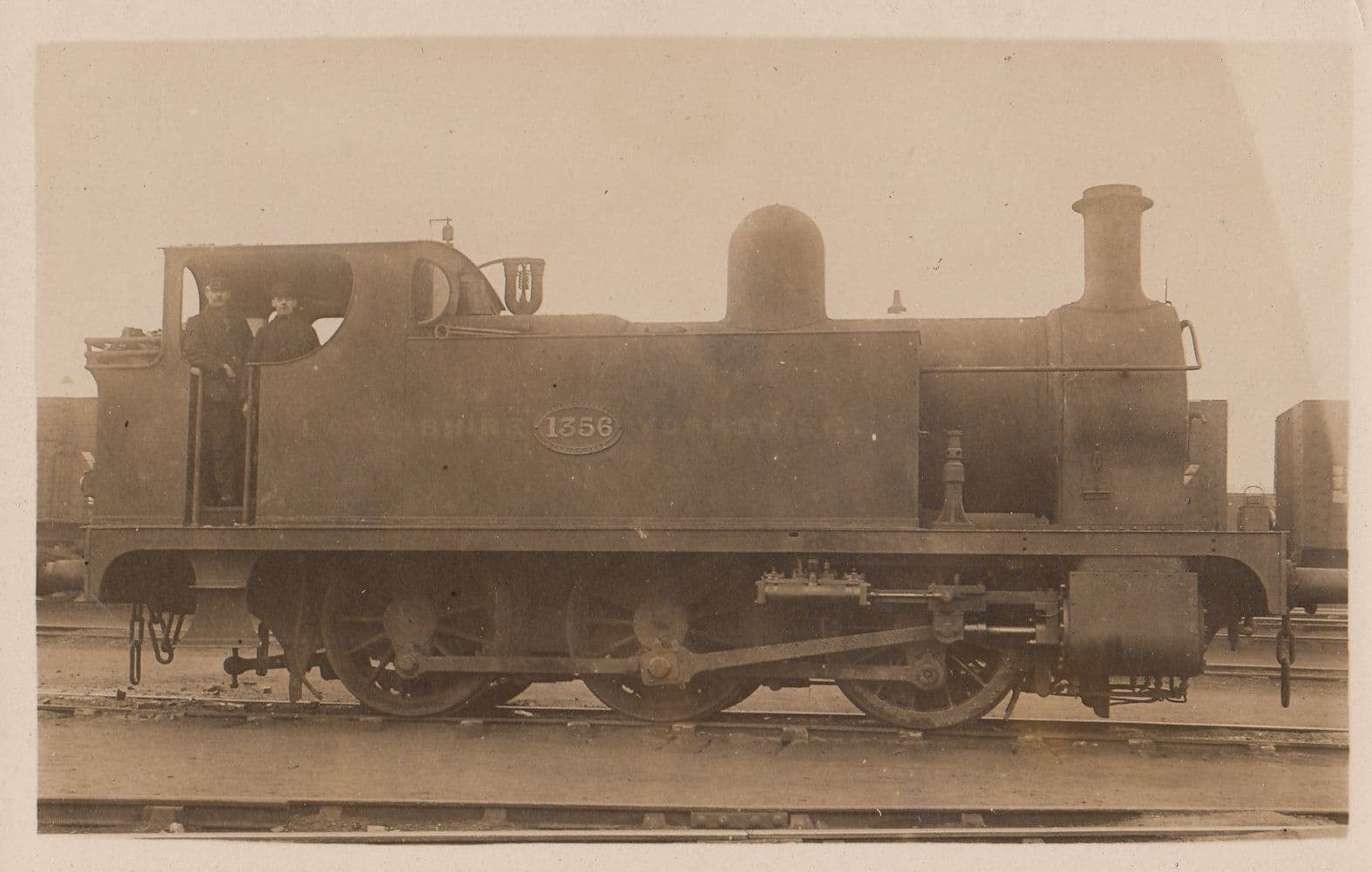 Lancashire & Yorkshire Railway Class 1356 at Newton Heath Bradford Antique Train Driver RPC Postcard
