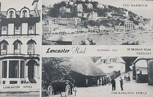 Lancaster Hotel Torquay Real Photo Postcard