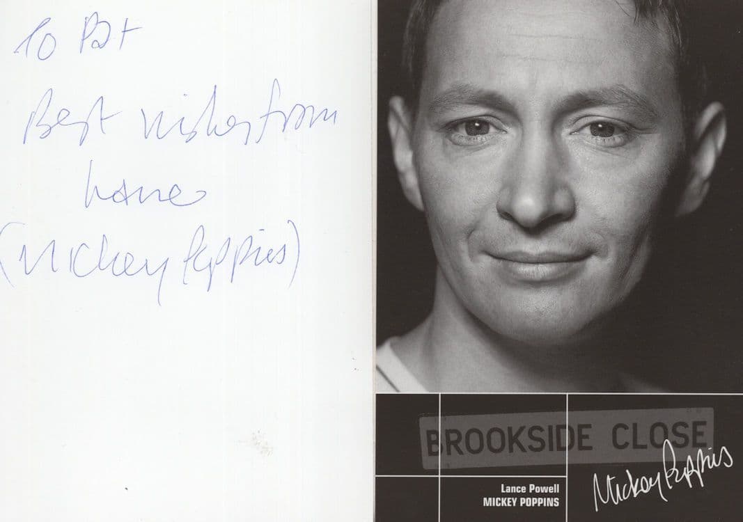 Lance Powell Mickey Poppins Brookside Hand Signed Cast Card Photo