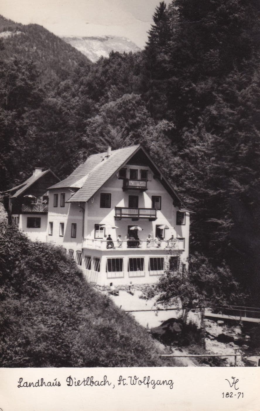 Landhaus Dietbach St Wolfgang Hotel Austria Real Photo Old Postcard