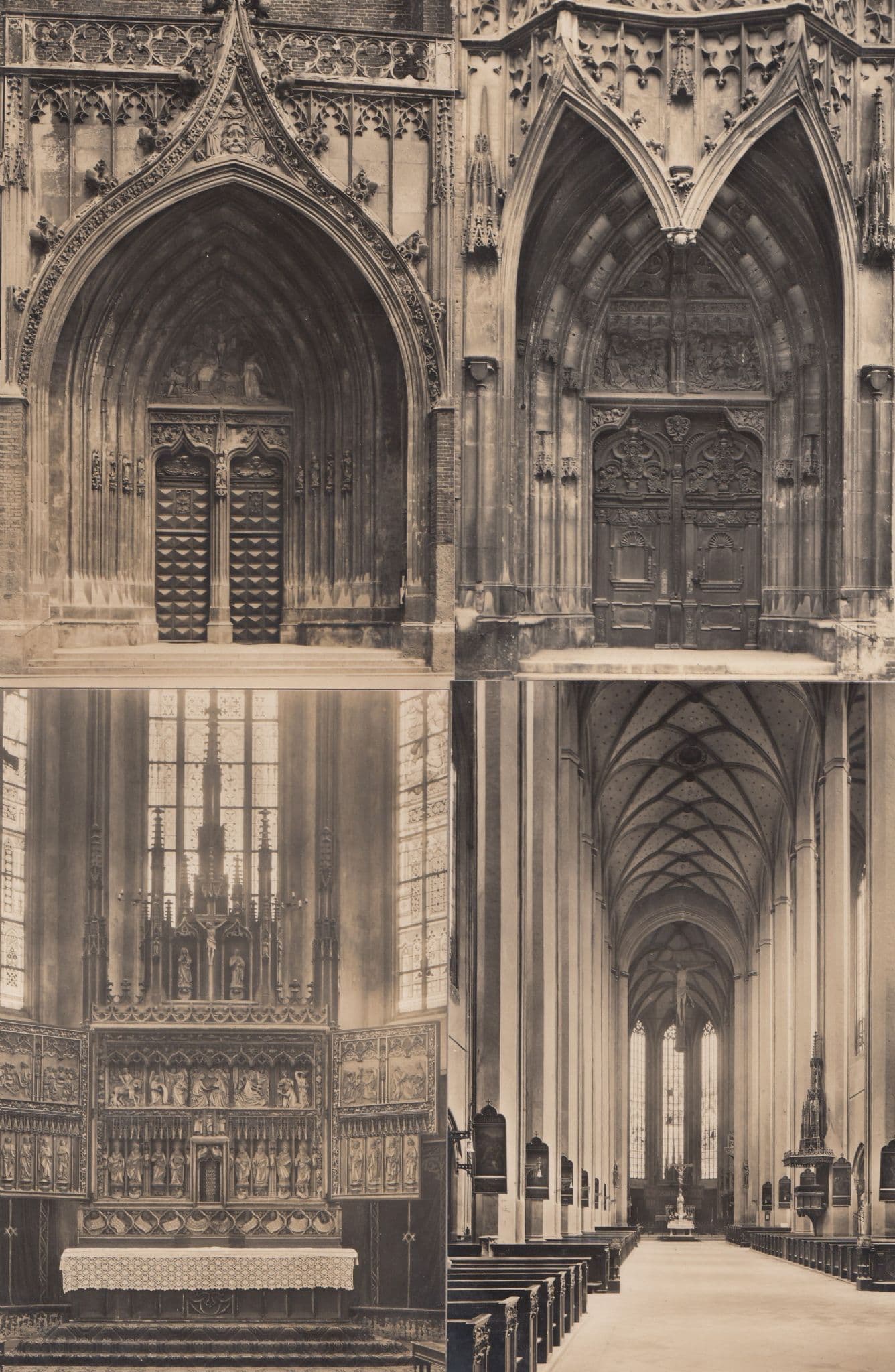 Landshut St Martin Kirche 4x Antique Postcard s