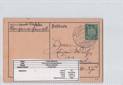 Langenagen 1925 German Antique Postcard
