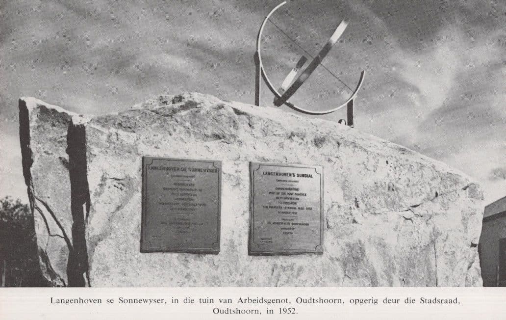 Langenhoven Sundial African 1960s Postcard