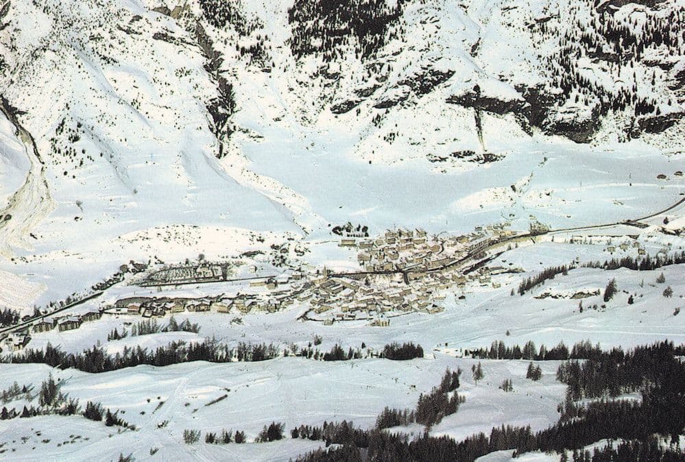Lanslevillard Cenin France Spectacular Aerial Winter Snow Postcard