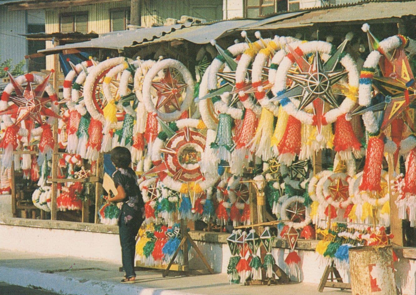 Lanterns For Sale Las Pinas Metro Manila Philippines Postcard