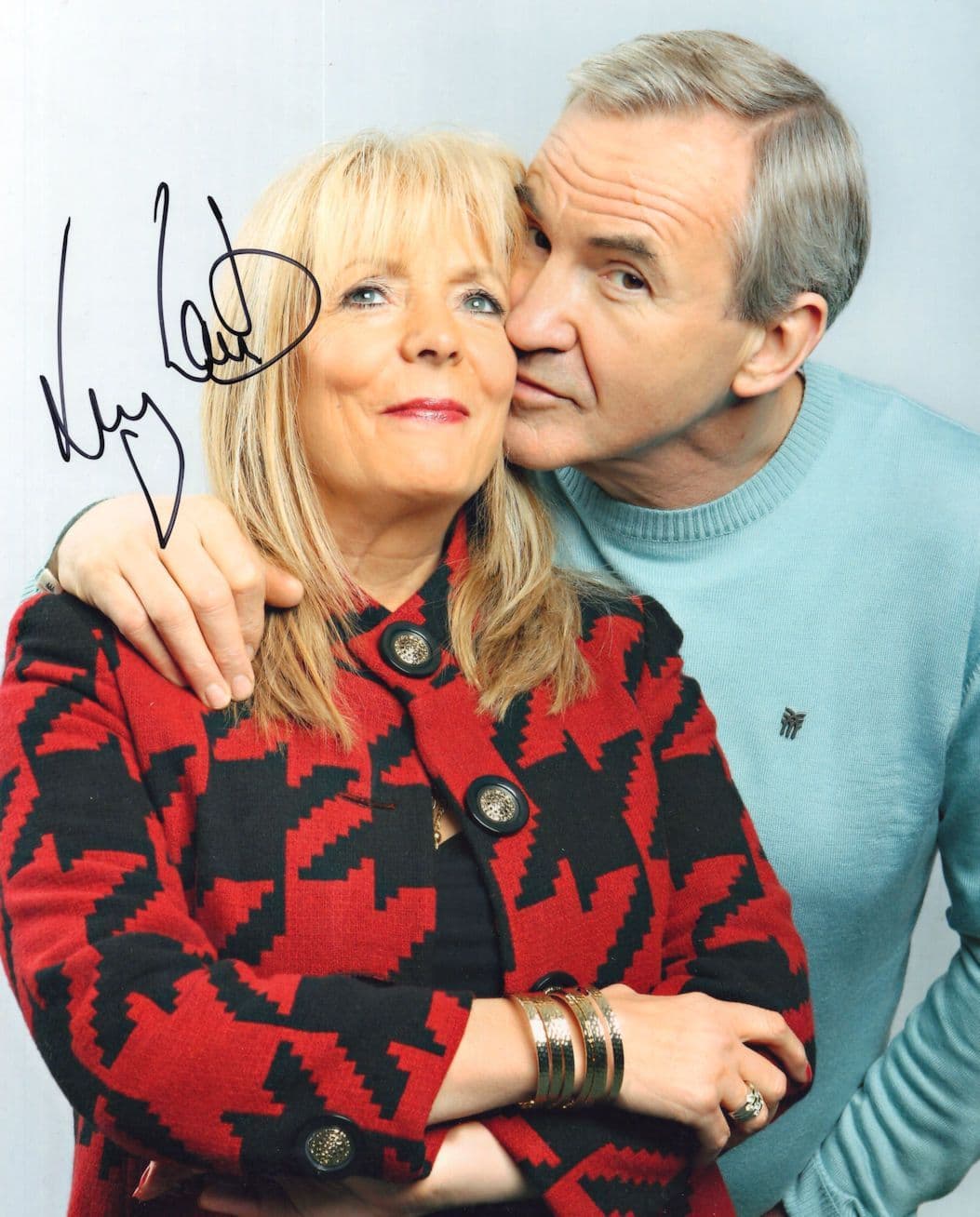 Larry Lamb with Alison Steadman Large 10x8 Hand Signed Photo