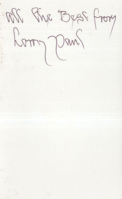 Larry Paul British Boxing Champion Hand Signed Photo