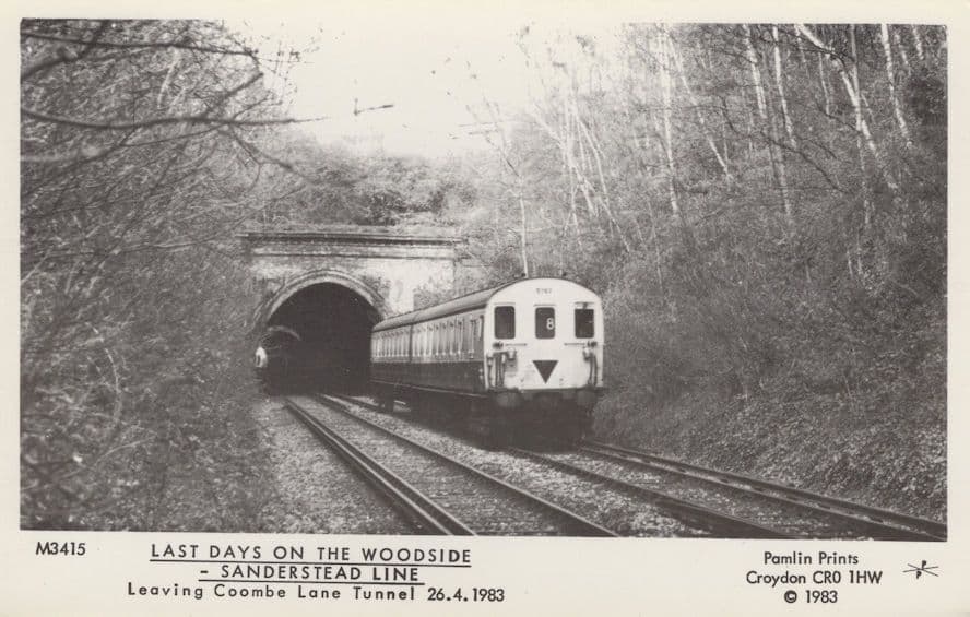 Last Days On The Woodside Sanderstead Train Line Postcard