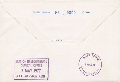 Last Flight Of The RAF Belfast DOUBLE Hand Signed 1977 FDC