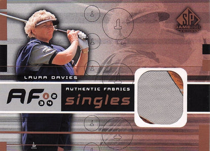 Laura Davies Authentic Fabrics Singles 2003 Golf Upper Deck Worn Shirt Card