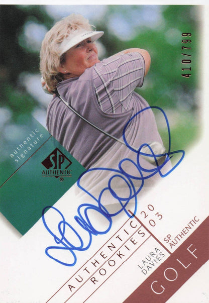 Laura Davies Authentic Rookies 2003 Golf SP Hand Signed Autograph Card