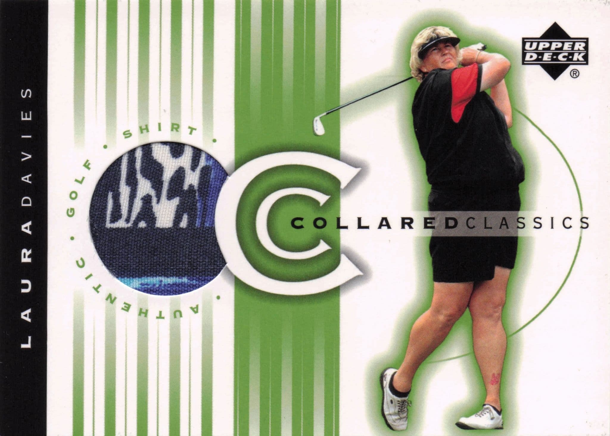 Laura Davies Collared Classics Golf Shirt Relic Upper Deck 2003 Card