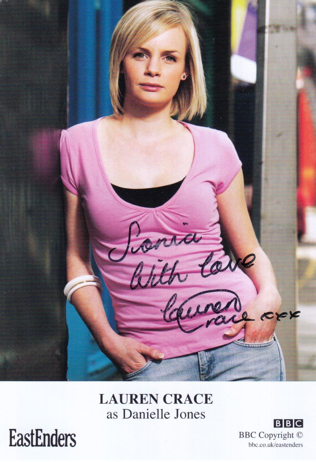Lauren Crace As Danielle Jones BBC Eastenders Hand Signed Cast Card Photo